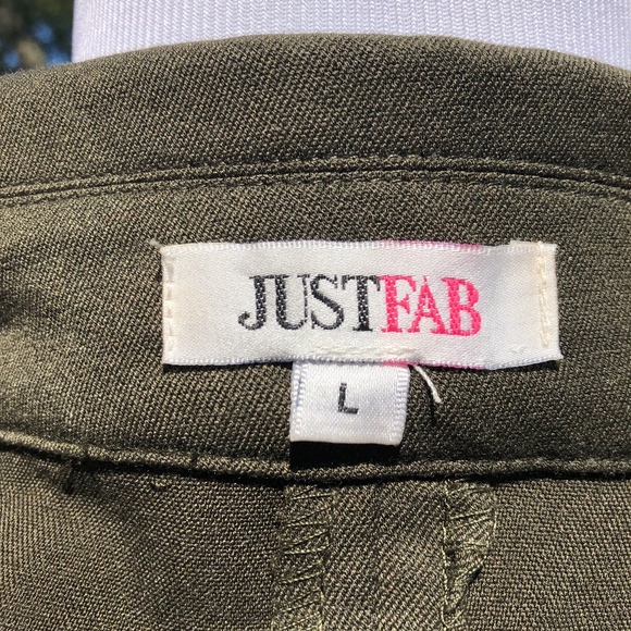 NWOT JUSTFAB Olive Green Trench Coat - Picture 6 of 6